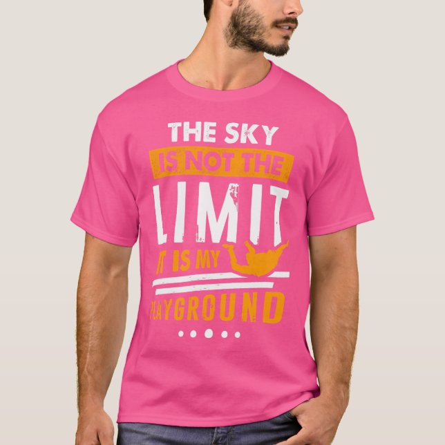 Skydivers Jumping Flygplan Skydiving T Shirt (Framsida)