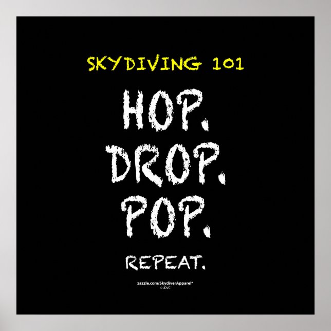 Skydiving 101 - Skutt. Släpp. Pop. Upprepa. Poster (Framsidan)