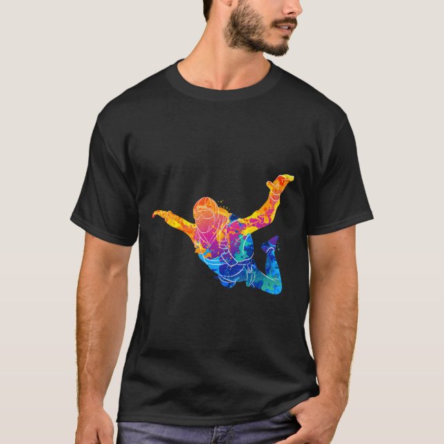 Skydiving Art Skydiver Parachutist Jumprt Parachut T Shirt (Framsida)