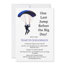 Skydiving Bachelor Party Funny Äventyr Theme