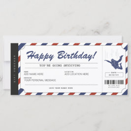 Skydiving Birthday Gift Biljett Voucher Certificat