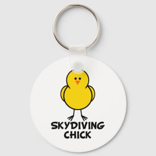 Skydiving chick nyckelring
