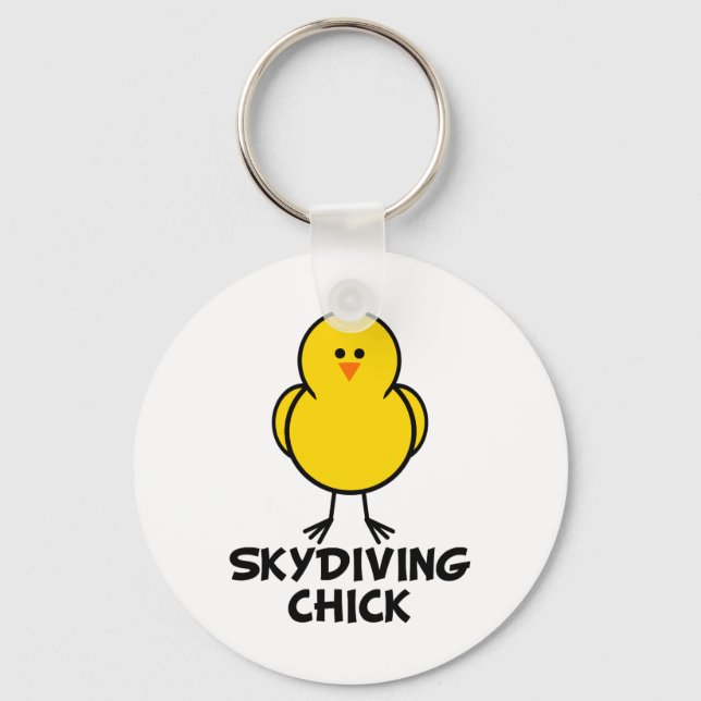 Skydiving Chick Nyckelring (Framsida)