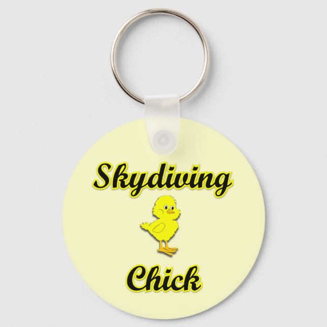 Skydiving Chick Nyckelring (Framsida)