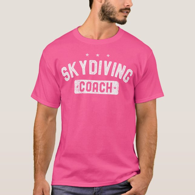 Skydiving Coach Skydiving T Shirt (Framsida)