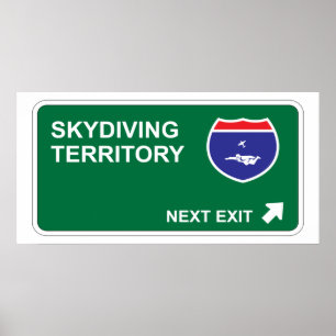 Skydiving därefter går ut poster