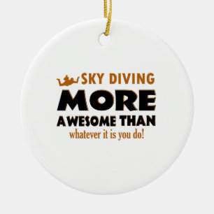 Skydiving designer julgransprydnad keramik