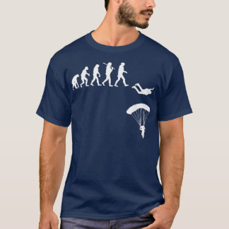 Skydiving Evolution Skydiver Parachuting T Shirt