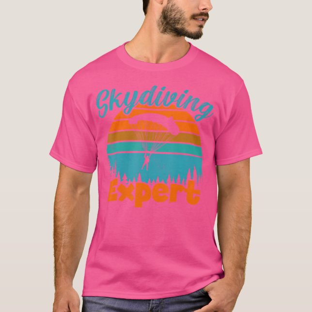 Skydiving Expert Paragliding Skydiving T Shirt (Framsida)