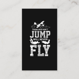 Skydiving Extrem Sport Parachuting Airplane Visitkort