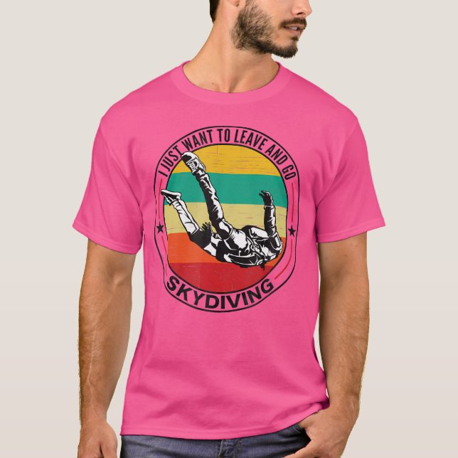 Skydiving Fallskärm Funny Parachuting Funny Skydiv T Shirt (Framsida)