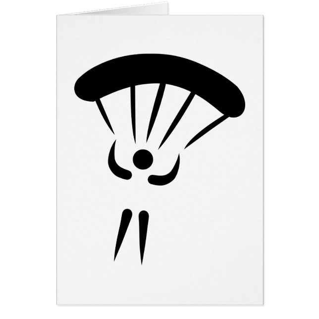 Skydiving fallskärm hälsningskort (Framsidan)