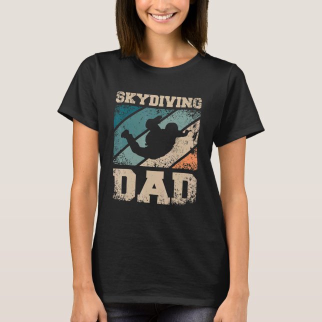 Skydiving Father Dad T Shirt (Framsida)