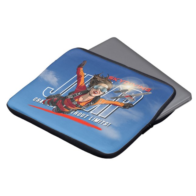  Skydiving-Feel Freedom Above Clouds | 13" Women Laptop Fodral (Framsida topp)