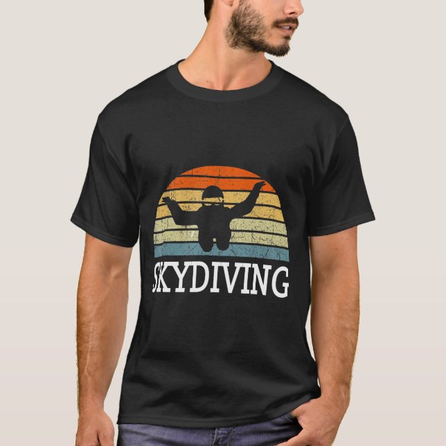 Skydiving Flies Fallskärm T Shirt (Framsida)