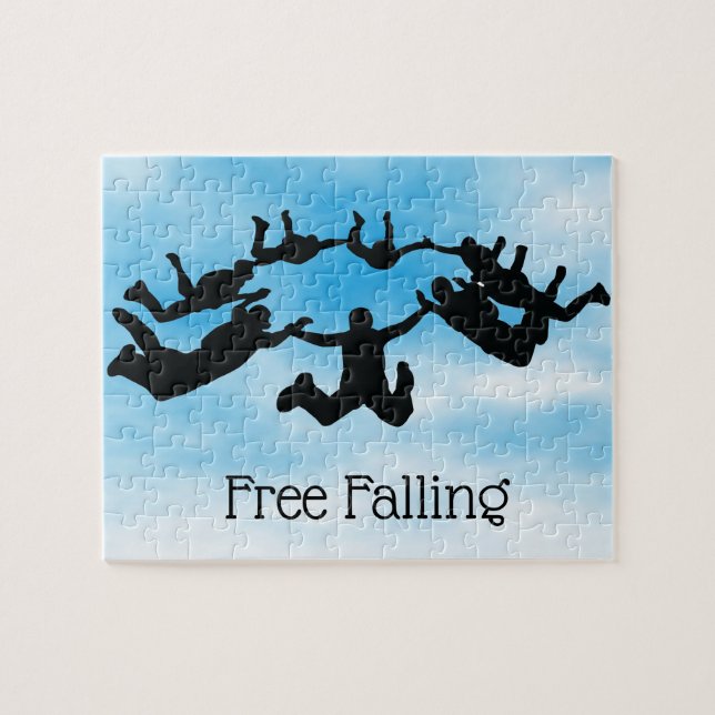 Skydiving Free Falling Design Jigszawa Puzzle Pussel (Horisontell)