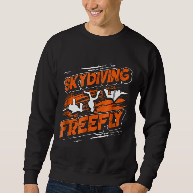 Skydiving Freefly Skydiver Äventyr Lång Ärmad Tröja (Framsida)