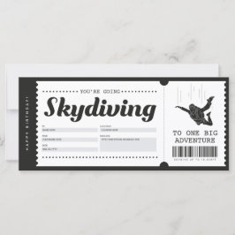 Skydiving Gift Biljett Voucher-certifikat
