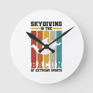 Skydiving Gifts Skydiver Basejumping Fallskärm Rund Klocka