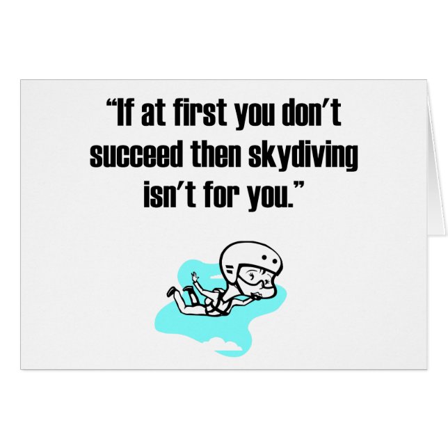 Skydiving Hälsningskort (Framsidan Horizontal)