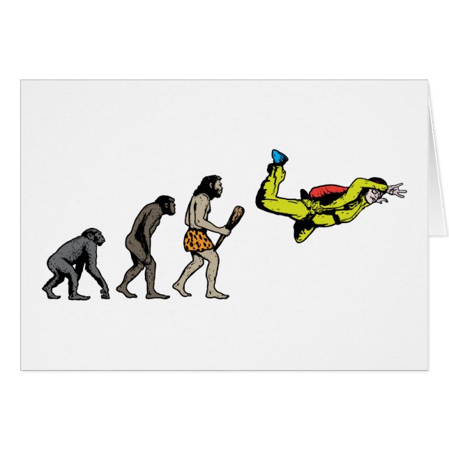 Skydiving Hälsningskort (Framsidan Horizontal)