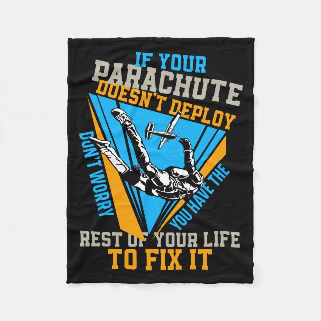 Skydiving If Your Parachute Doesnt Deploy Dont  Fleecefilt (Framsidan)