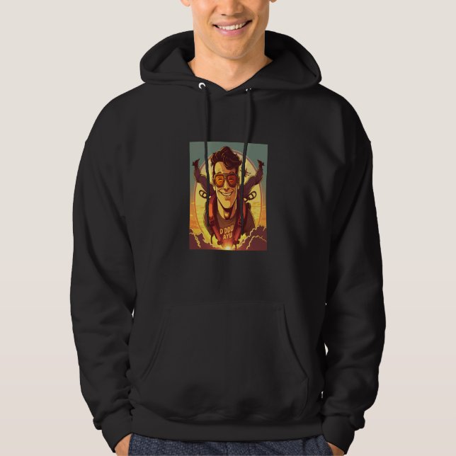 Skydiving Instructor Sunset Skydiving Dad  1 Hoodie (Framsida)