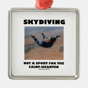 Skydiving inte en sport för det-hjärtad julgransprydnad metall
