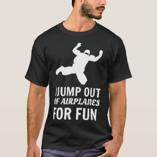 Skydiving jag hoppar av flygplan för Roligt Parach T Shirt