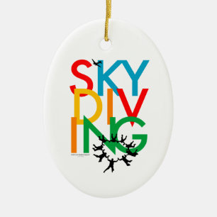 Skydiving Julgransprydnad Keramik