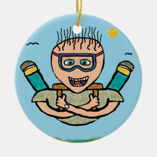 Skydiving Julgransprydnad Keramik