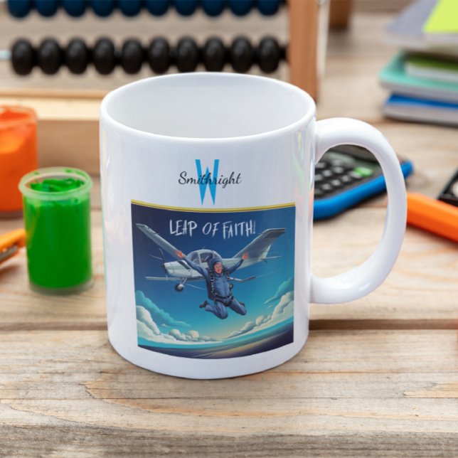 Skydiving Leap of Faith Kaffemugg (Skapare uppladdad)