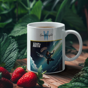 Skydiving Leap of Faith Kaffemugg