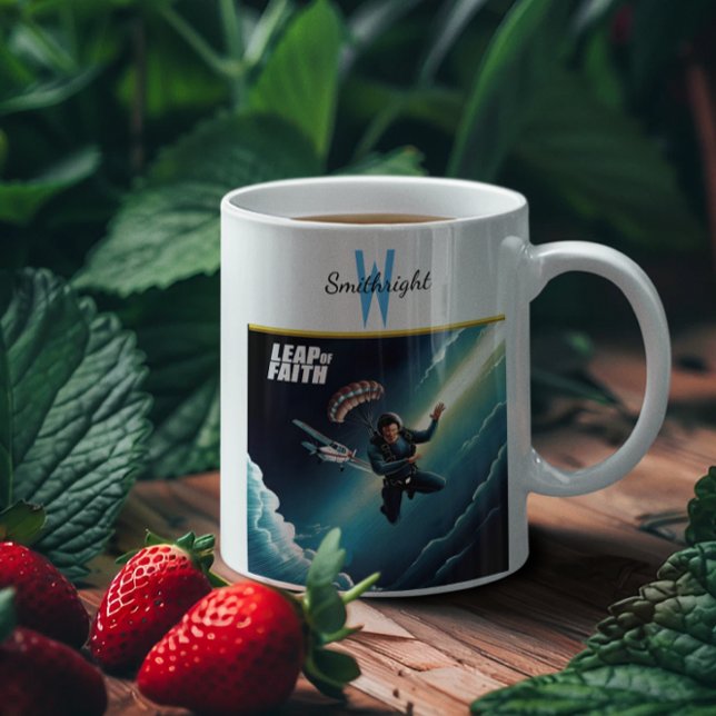 Skydiving Leap of Faith Kaffemugg (Skapare uppladdad)
