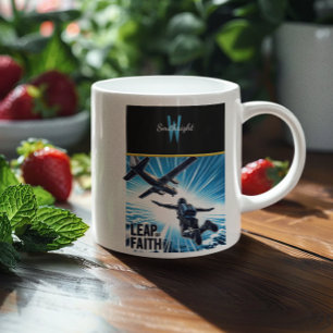 Skydiving Leap of Faith Kaffemugg