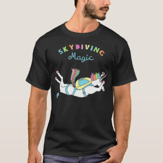 Skydiving Magic Unicorn T Shirt