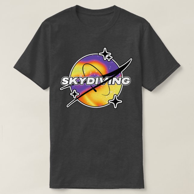 Skydiving Melty Space T Shirt (Design framsida)
