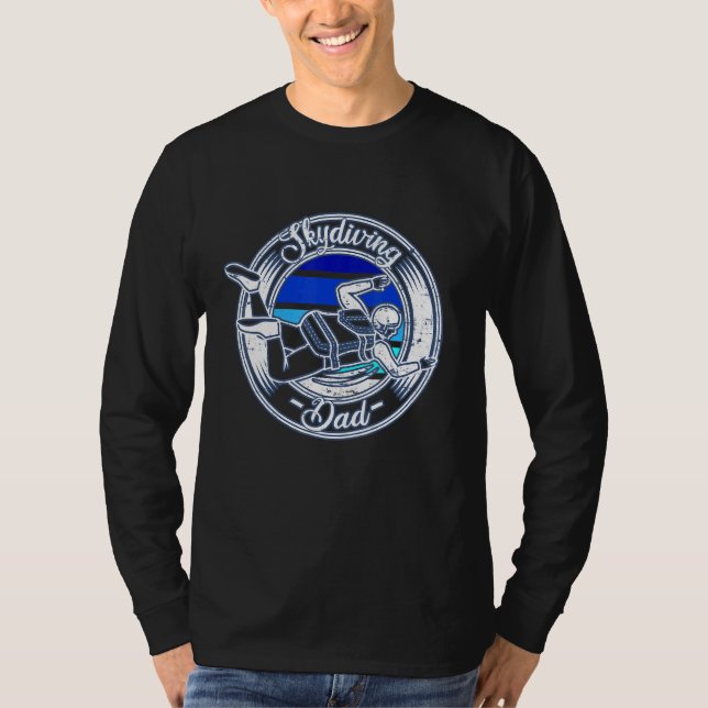 Skydiving Pappa T Shirt (Framsida)