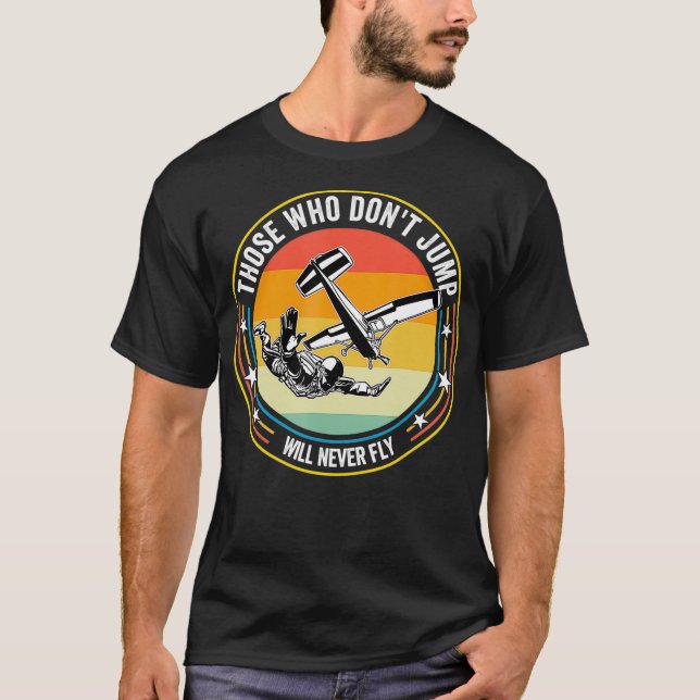 Skydiving Parachuting _2 T Shirt (Framsida)