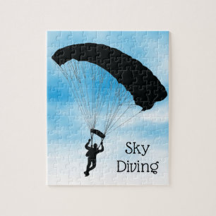 Skydiving Parachuting Design Jigszle Puzzle Pussel