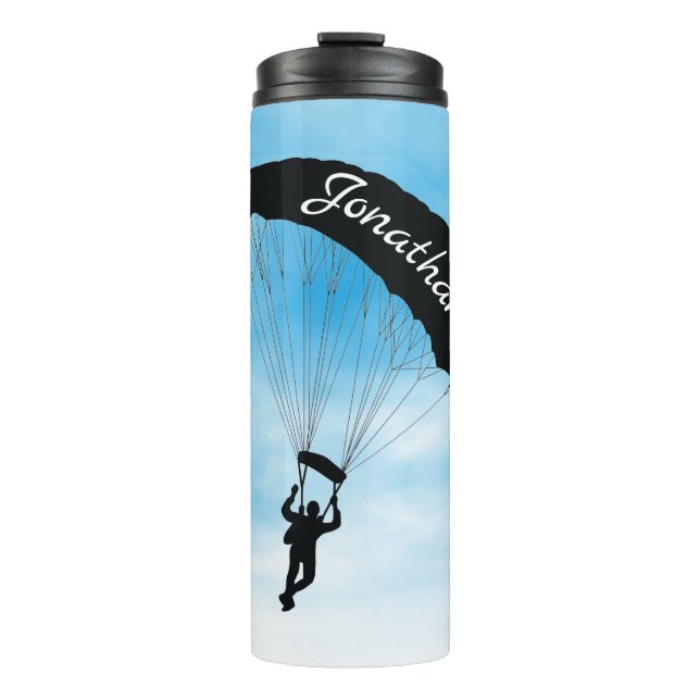 Skydiving Parachuting Design Thermal Tumbler (Framsida)