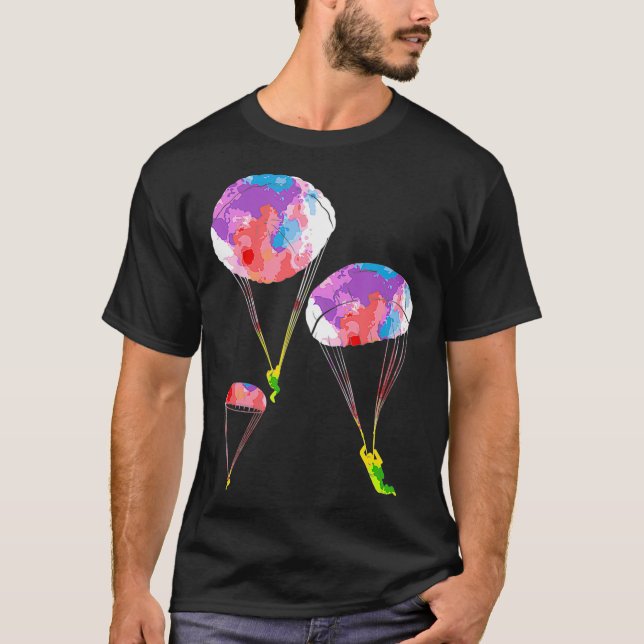 Skydiving Parachuting Gift Skydiver Paratrooper Sk T Shirt (Framsida)