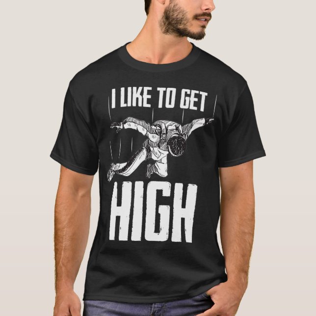 Skydiving Parachuting Premium_16 T Shirt (Framsida)