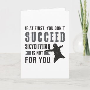 Skydiving Parachuting Skydiver Funny Gift Idea Kort