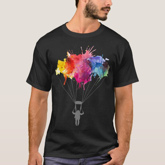 Skydiving Parachuting Skydiver Skydive Tee  (Framsida)