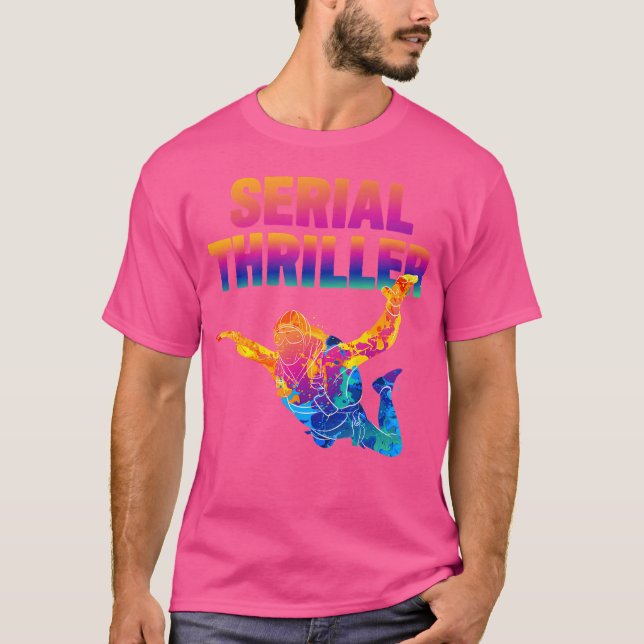 Skydiving Parachuting T Shirt (Framsida)