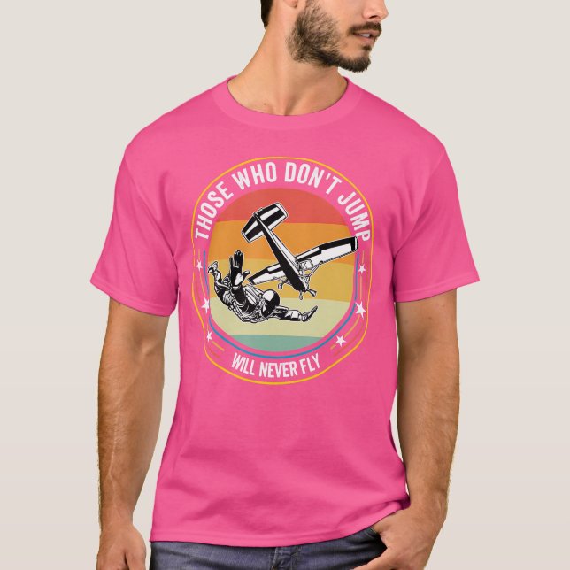 Skydiving Parachuting T Shirt (Framsida)