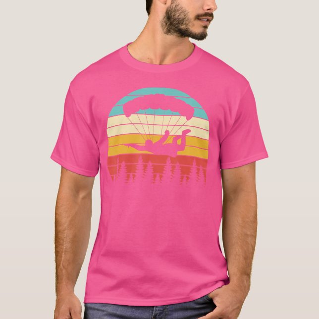 Skydiving Paragliding Skydiver Skydiving T Shirt (Framsida)