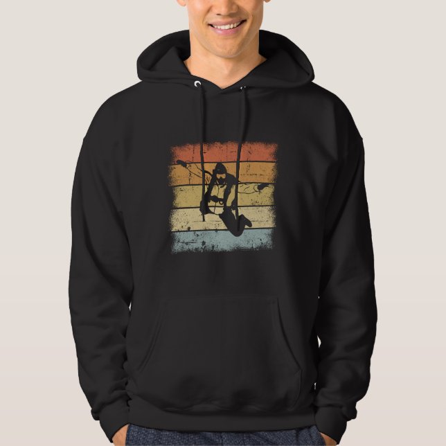 Skydiving Retro Hoodie (Framsida)