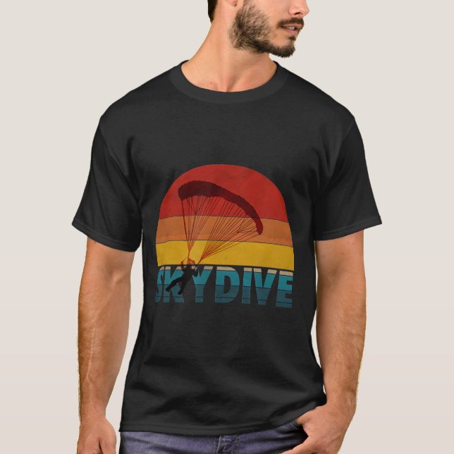 Skydiving-Retro Vintage Skydive T Shirt (Framsida)